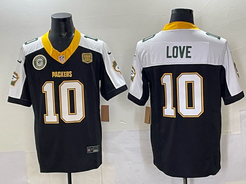 Men 2025 Green Bay Packers #10 Love Black Nike Limited NFL Jersey style 02